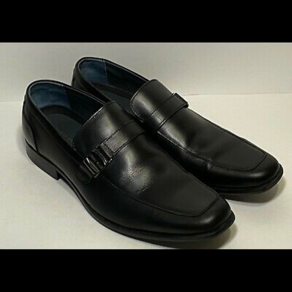Perry Ellis Portfolio Dress Shoe Black Size 11 1/2 - Picture 3 of 8